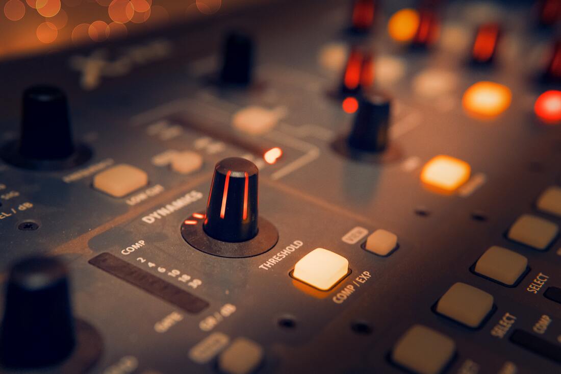 Image of controls on a music mastering console